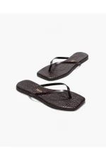 Square Toe Lily - Carob Croc - Image 4