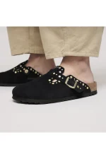 Boston Rivets Suede Leather - Black - Image 7