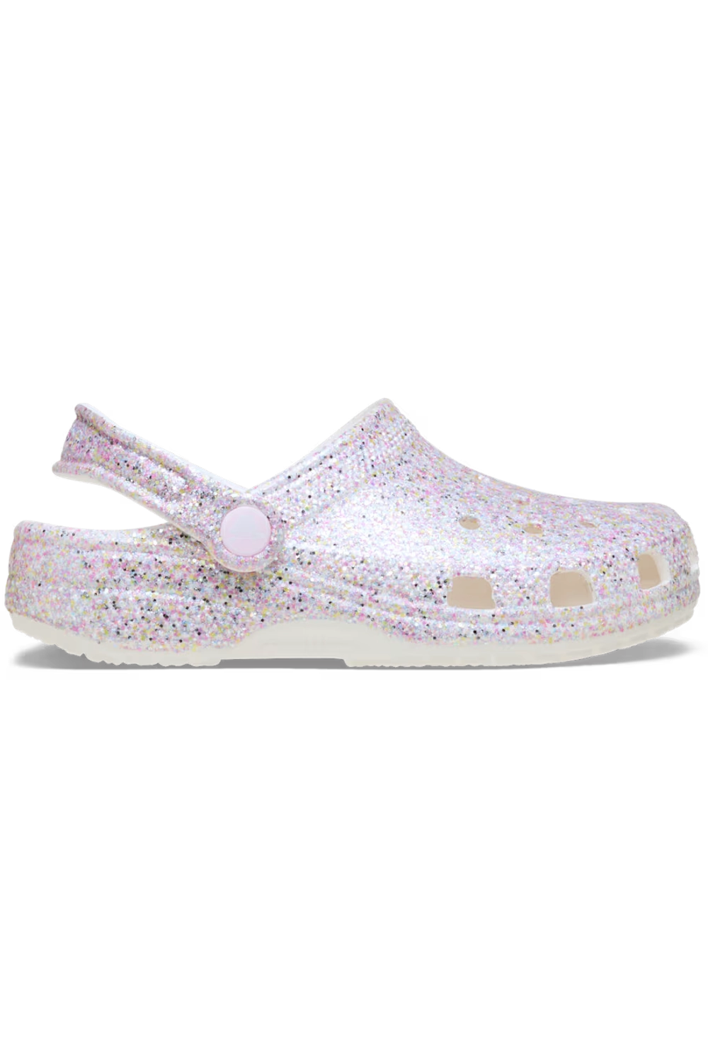 212561_WHITE_212562_WHITE_1_upjrt0.webp Kids Classic Fantasy Glitter Clog - White - Image 1