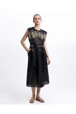 Mosaic Dress - Black/Gold