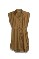 Belted Shirt Dress - Olive