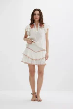 Vania Top - Papyrus / Burnt Orange - Image 2