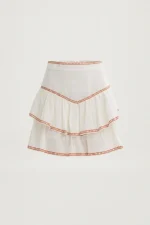 Vannie Skirt - Papyrus / Burnt Orange