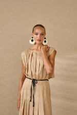 Grecian Pleat Dress - Image 7