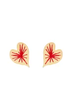Heartfelt Grove Earrings - Coral