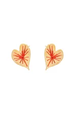 Heartfelt Grove Earrings - Orange