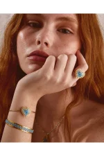 Zig Zag Bracelet - Light Blue - Image 2