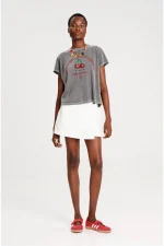 Cherry-Bomb Crop T-Shirt - Cotton