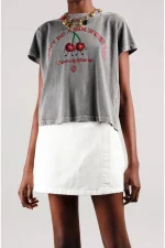 Cherry-Bomb Crop T-Shirt - Cotton - Image 3