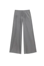 Silk Pouch Palazzo Trousers - Grey