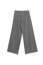 Silk Pouch Palazzo Trousers - Grey - Image 2