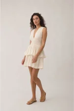 Chloe Lurex Dress - Ivory