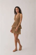 Chloe Lurex Dress - Mocha