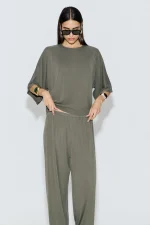 Relaxed Blouse - Dark Khaki - Image 2