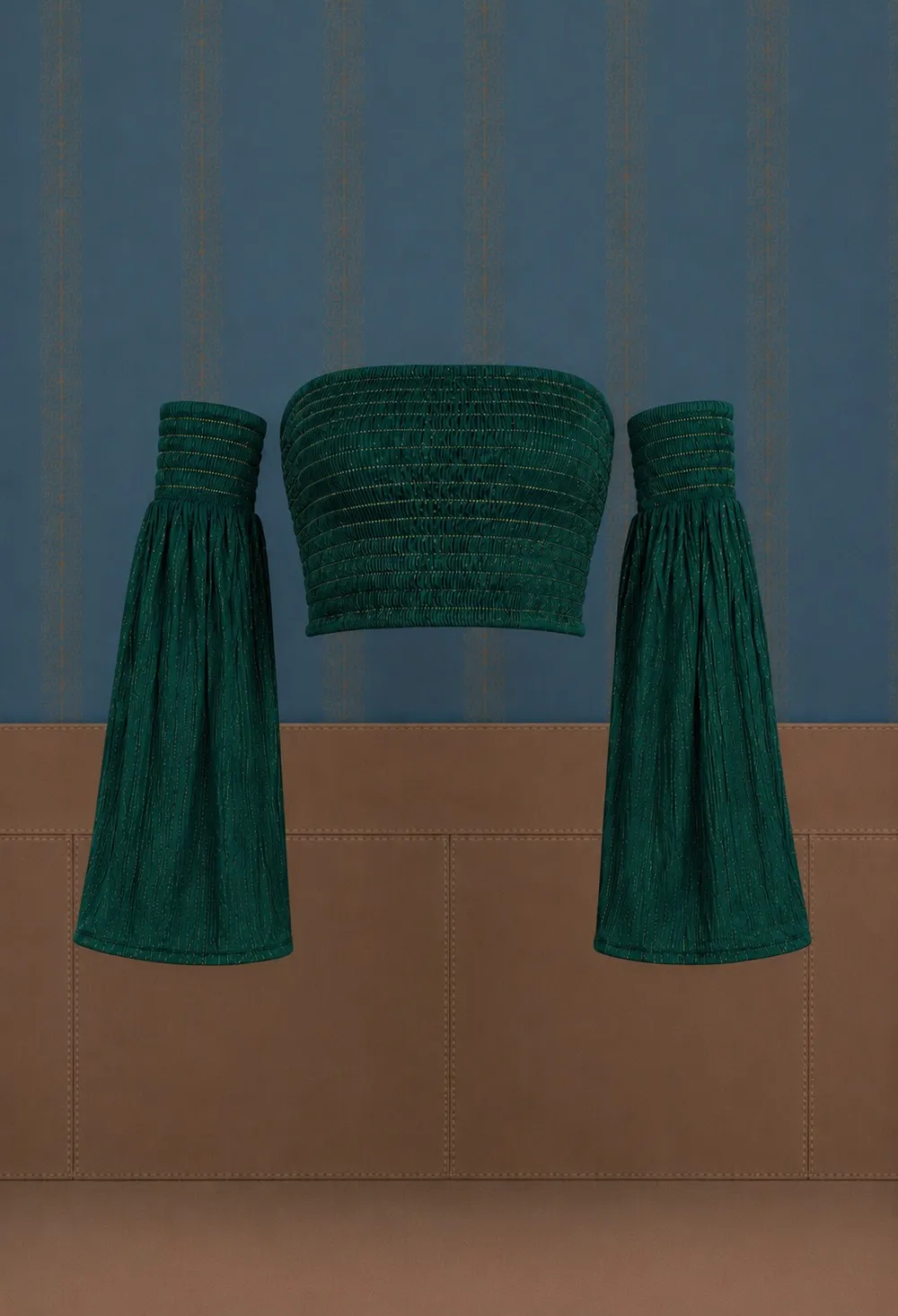 202933-EM_y4dyic.webp Ophelia Lurex Top - Emerald - Image 1