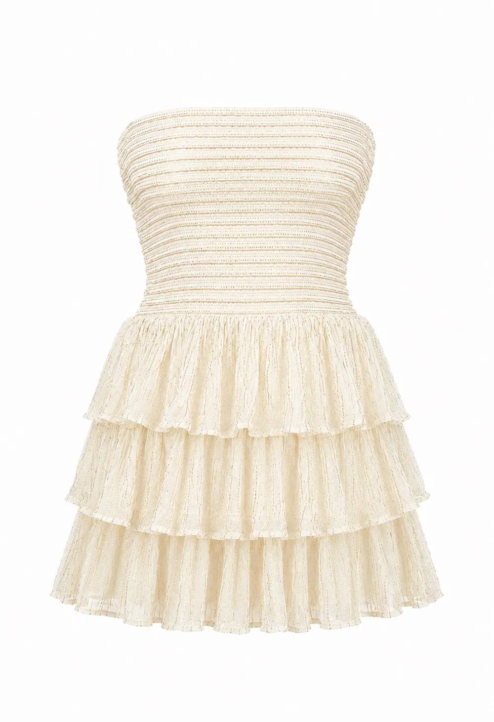 medusa_ivory_uraoxo.webp Medusa Lurex Mini Dress - Ivory - Image 1