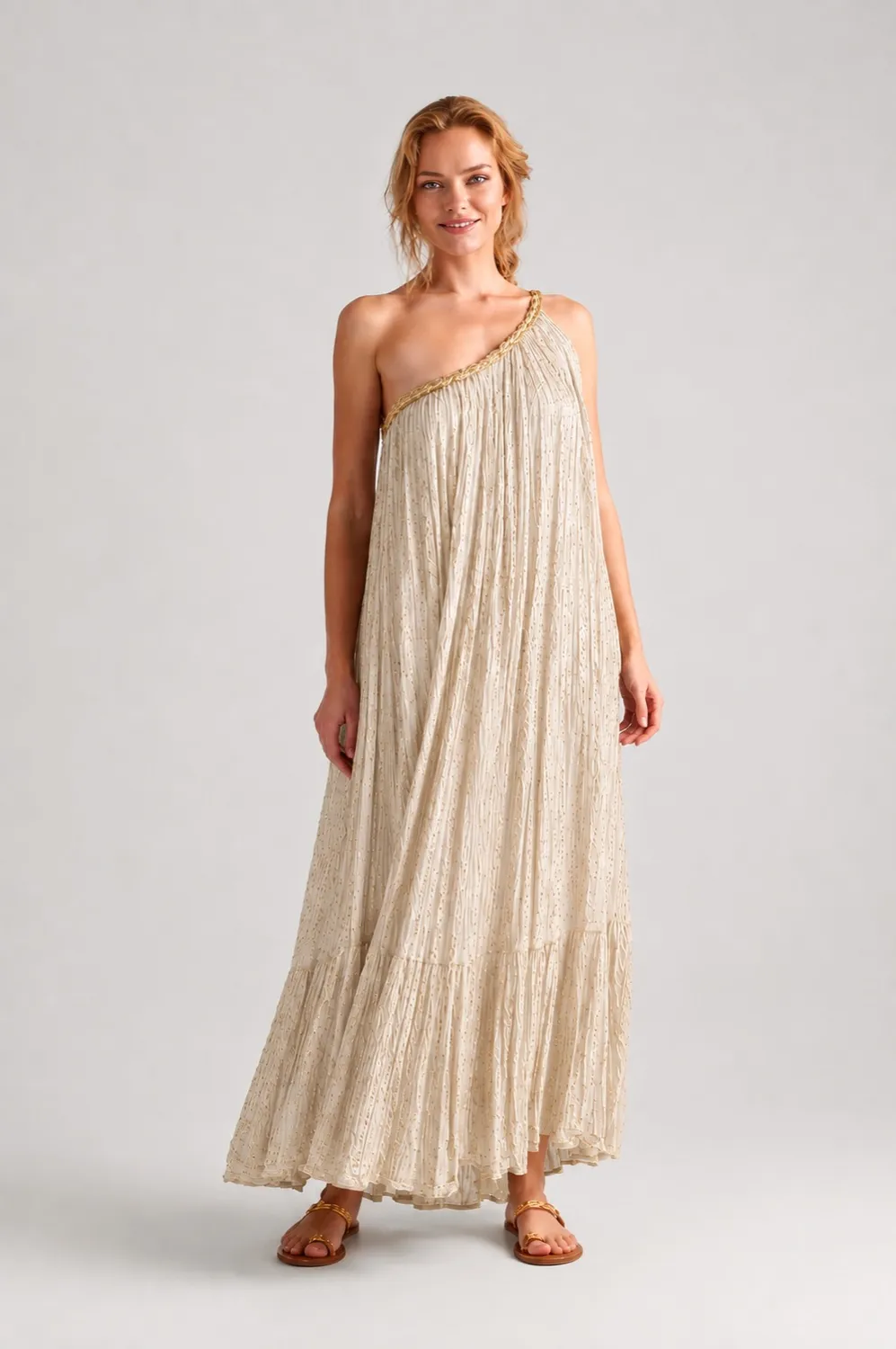 1020803982-SA_uu9oqp.webp Nafsika Lurex Dress - Sand - Image 1
