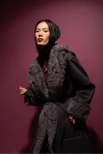 Reversible Krazy Kitten Coat - Steel - Image 4