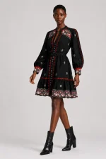 Gunilla Dress - Onyx Black With Papyrus - Image 2