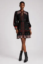 Gunilla Dress - Onyx Black With Papyrus - Image 3
