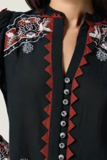 Gunnel Top - Onyx Black With Papyrus - Image 3
