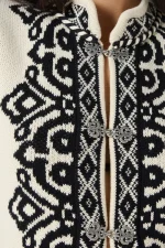 Norlandia Cardigan - Vanilla With Onyx Black - Image 3