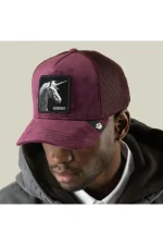 Baseball Cap Velour Legend Unicorn - Maroon - Image 2