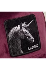 Baseball Cap Velour Legend Unicorn - Maroon - Image 3