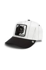 Baseball Cap Pinstripe Panther - White-Black