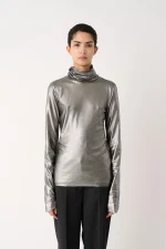 Laminated T-Shirt - Argento - Image 2