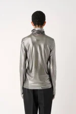 Laminated T-Shirt - Argento - Image 4
