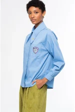 Posh Shirt - Cotton - Light Blue - Image 4
