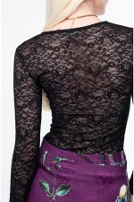 Vixen Top - Lace - Black - Image 4
