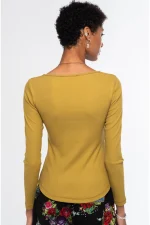 Joy Top - Rib - Olive - Image 4