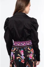 Emblem Shirt - Cotton - Black - Image 2