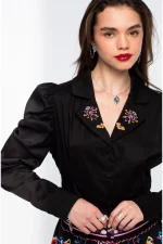 Emblem Shirt - Cotton - Black - Image 4