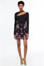 Emblem Mini Skirt