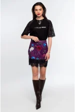 Violet Mini Skirt - Jacquard