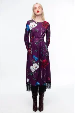 Violet Long Dress - Jacquard