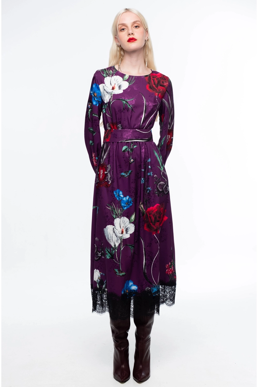 W26906-TYP_1_koqkvv.webp Violet Long Dress - Jacquard - Image 1