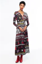 Flora Wrap Long Dress