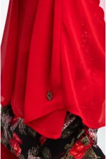 Sheer Blouse - Red - Image 7